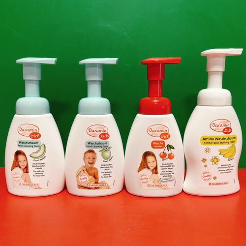 德国进口达罗咪儿童洁面泡沫香蕉味氨基酸洁面泡洁润沐浴露250ml