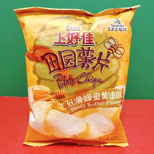 临期特价 上好佳丝滑蜂蜜黄油味田园薯片40g袋装煲剧零食膨化食品