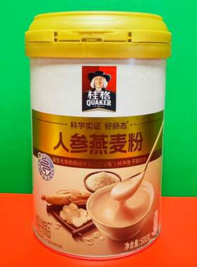 临期特价桂格人参燕麦粉500g罐装早餐方便冲调谷物制品铁棍山药粉