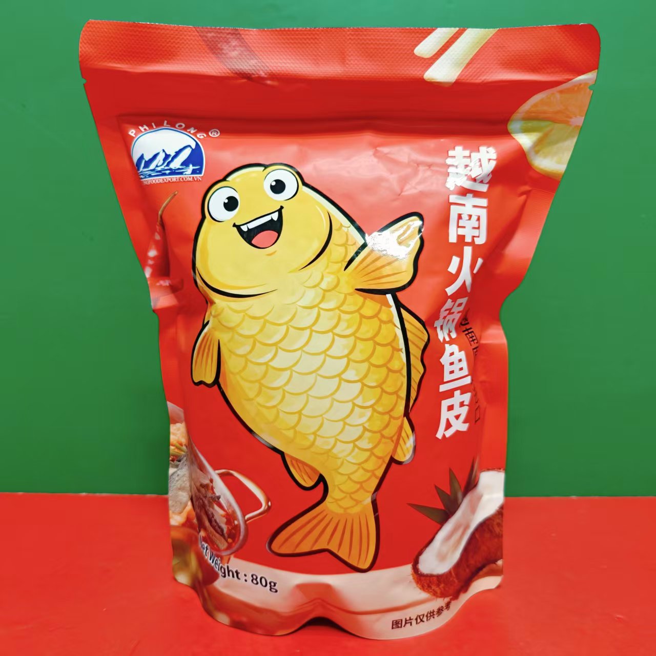 临期特价 越南进口越南火锅鱼皮80g袋装办公休闲煲剧零食巴沙鱼皮