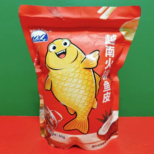 临期特价 越南进口越南火锅鱼皮80g袋装办公休闲煲剧零食巴沙鱼皮