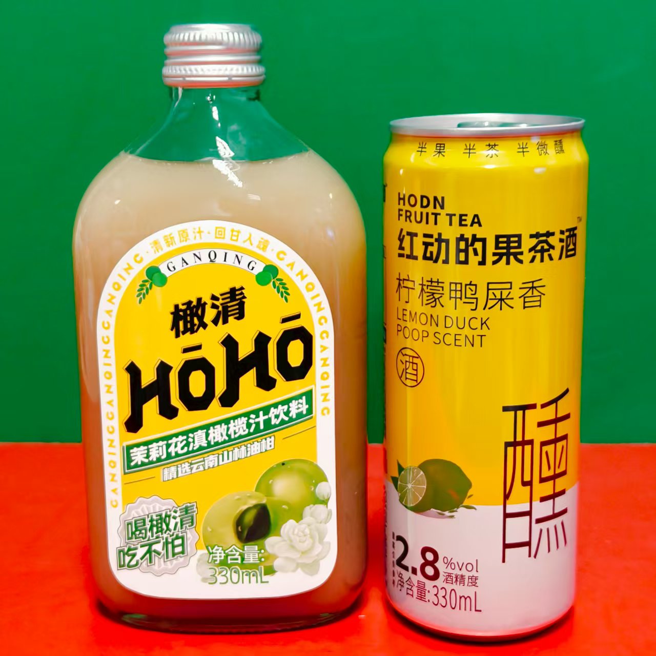茉莉花滇橄榄汁饮料/红动的果茶酒柠檬鸭屎香配制酒330ml休闲饮品