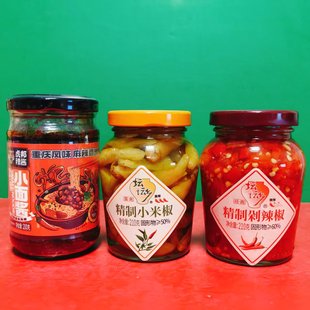 临期特价 凉拌调味 精制剁辣椒小米椒重庆风味麻辣小面酱200g瓶装