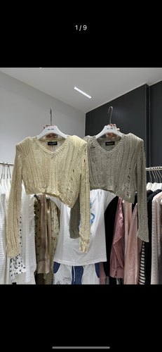 十三行2023秋季新款韩版v领设计感宽松显瘦小个子针织衫长袖上衣