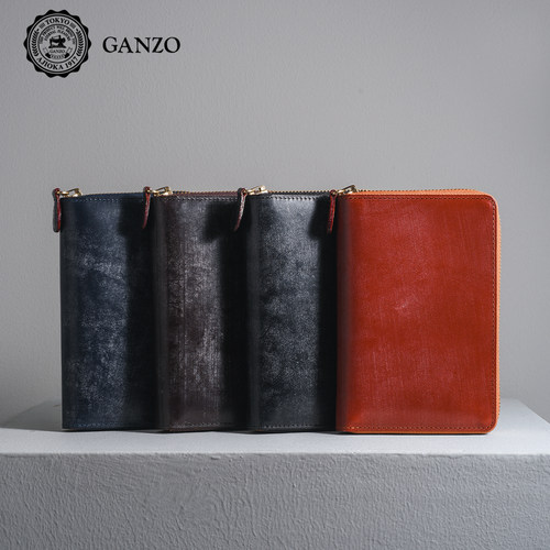 花田笔店 日本GANZO马缰皮五支装笔袋手工皮具笔袋文具袋
