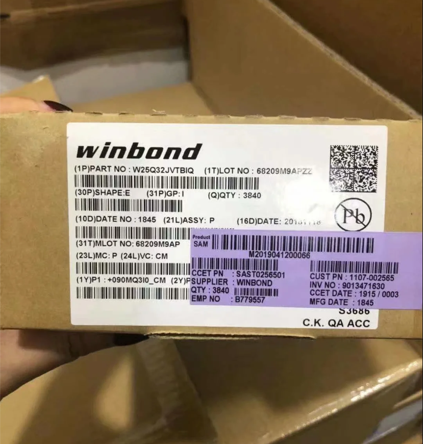 华邦 W25Q32JVTBIQ原盒原包 TFBGA-24深圳实体企业 Winbond专营