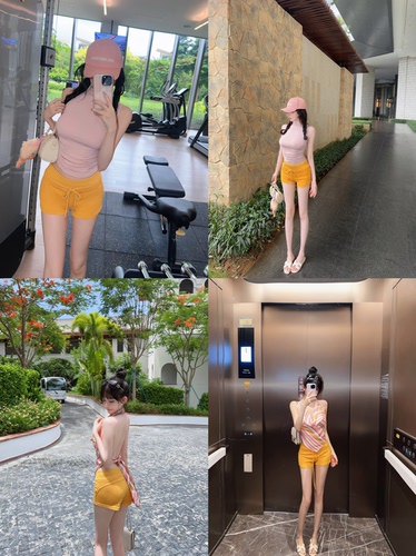 Eva君君酱小众纯色抽绳休闲慵懒风包臀直筒短裤女百搭运动热裤韩