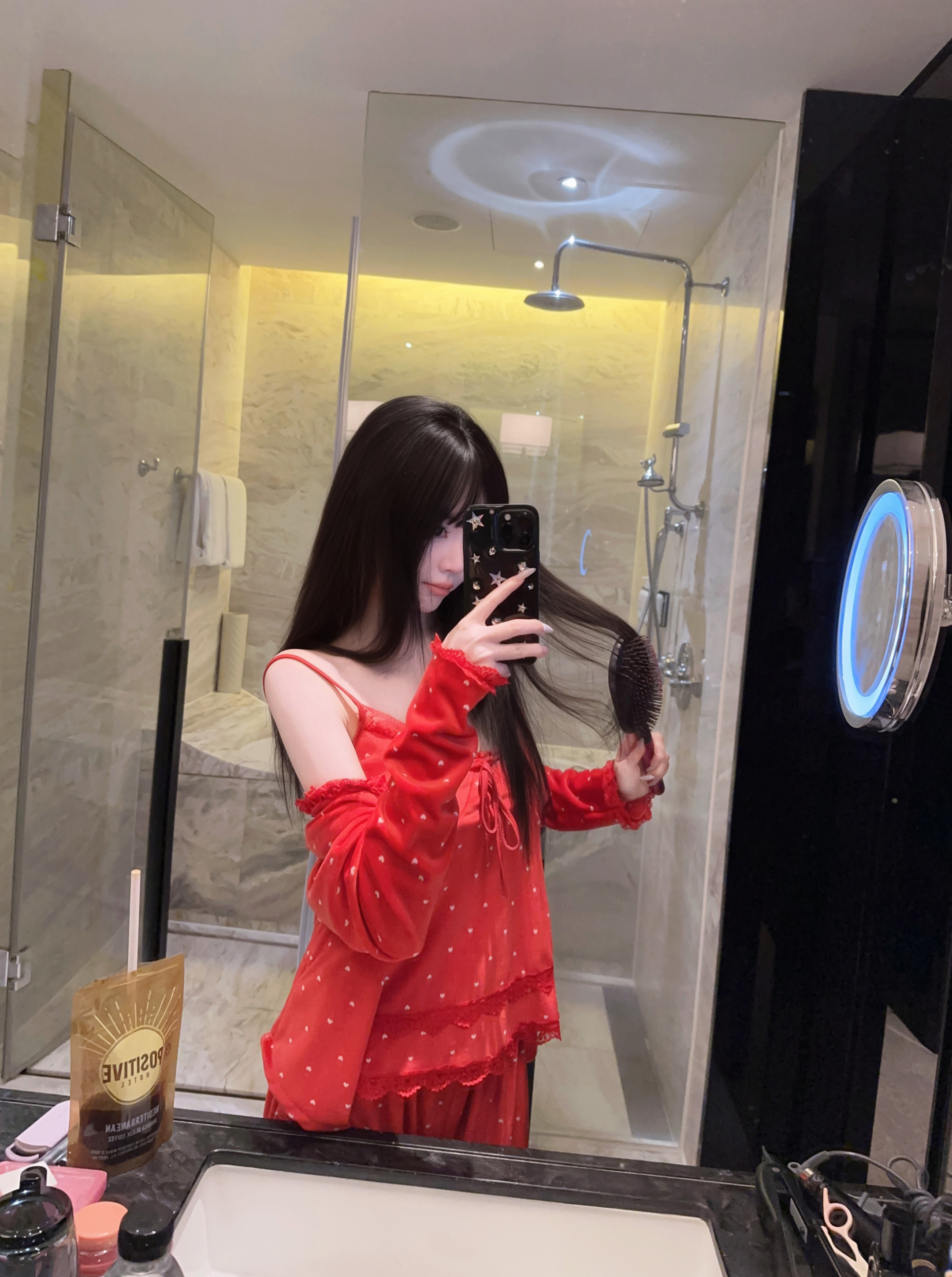 Eva君君酱甜美蕾丝花边爱心波点吊带开衫长裤睡衣居家三件套女韩,女士内衣/男士内衣/家居服,睡衣/家居服套装,淘宝优惠券,粉丝福利购,淘宝优惠卷