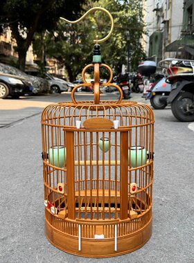 广西底高档川笼全套老竹仿象牙白