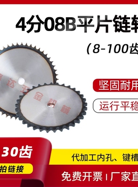 4分08B平片链轮/428工业链轮片/8/9/10/11/12/13/14/15/16-30齿