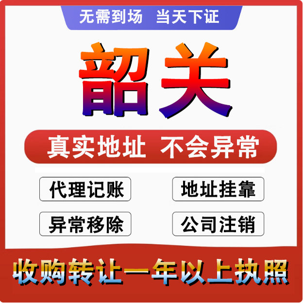 韶关武江曲江广州公司个体户注册代账变更注销营业执照减资地变更 - 实物图