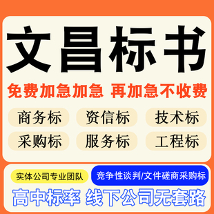 文昌专业标书制作技术标排版服务做方案招标设计电子投标文件编写