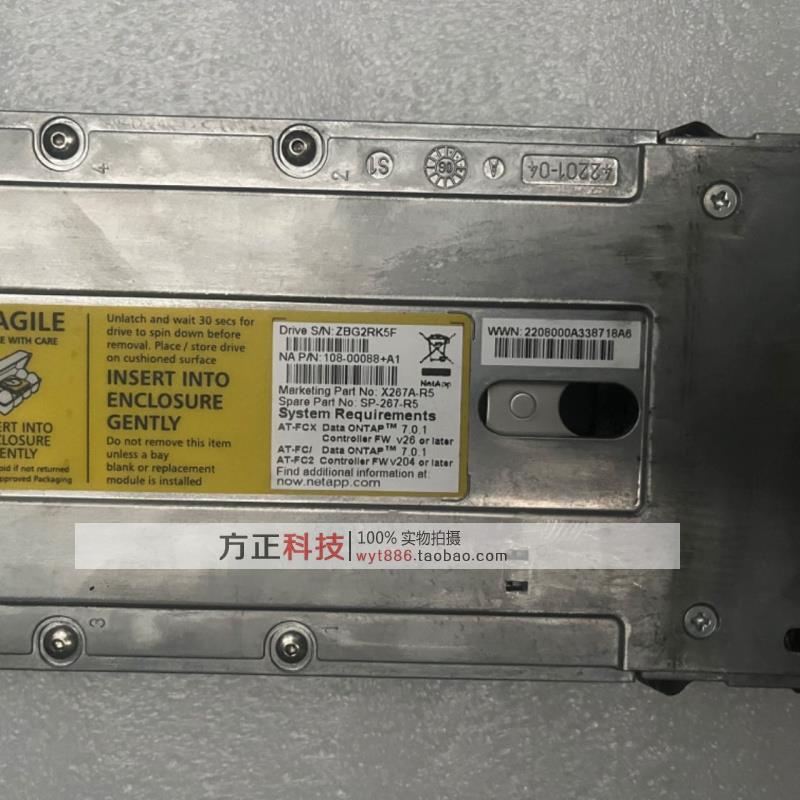 NetApp 500G 7.2K SATA 硬盘 108-00088+A1 X267A-R5 SP-267-R5