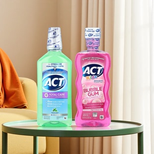 Act多面护理防龋齿氟化物漱口水无乙醇新鲜薄荷味防止蛀牙固齿1L