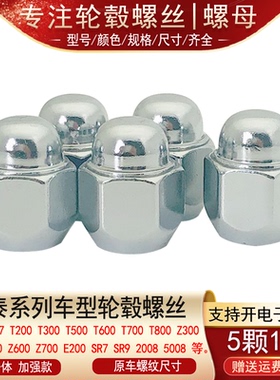 适用众泰SR7 SR9 2008 5008 Z560 Z600 Z700轮胎螺丝帽轮毂螺母