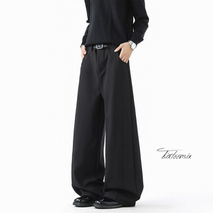 美式弯刀西裤男潮牌阔腿复古宽松休闲裤子A166-KA5J09-特P40控75