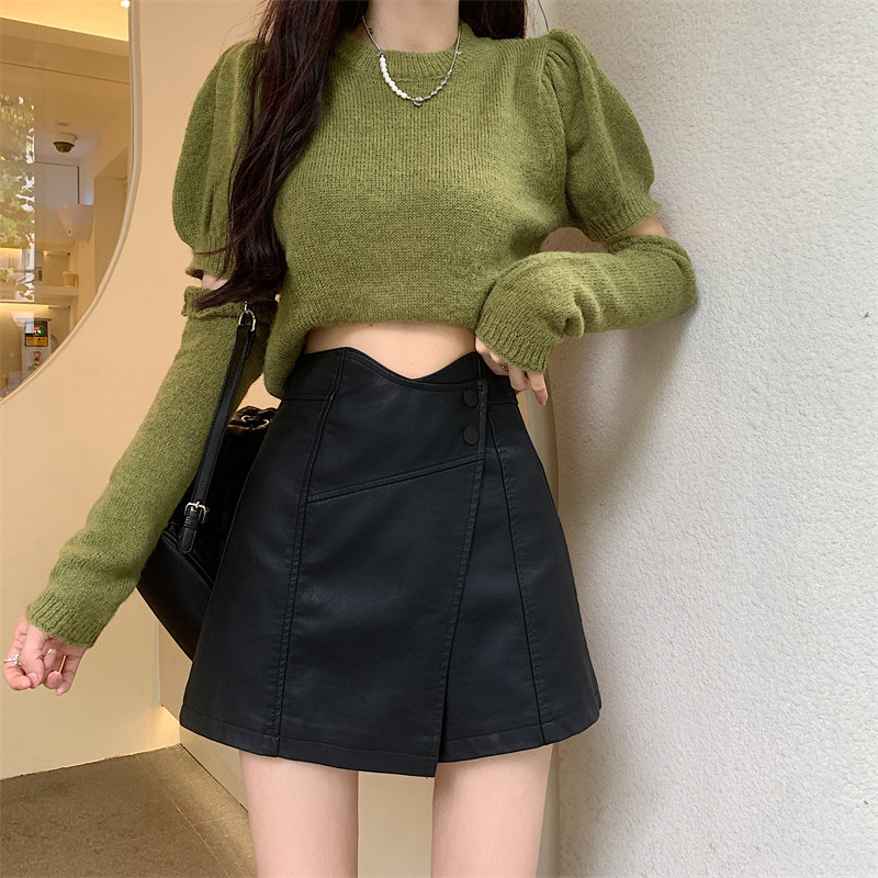 显瘦皮女裙裤2025秋冬新款不规则韩版时尚A字阔腿裤外穿,女装/女士精品,休闲裤,淘宝优惠券,粉丝福利购,淘宝优惠卷