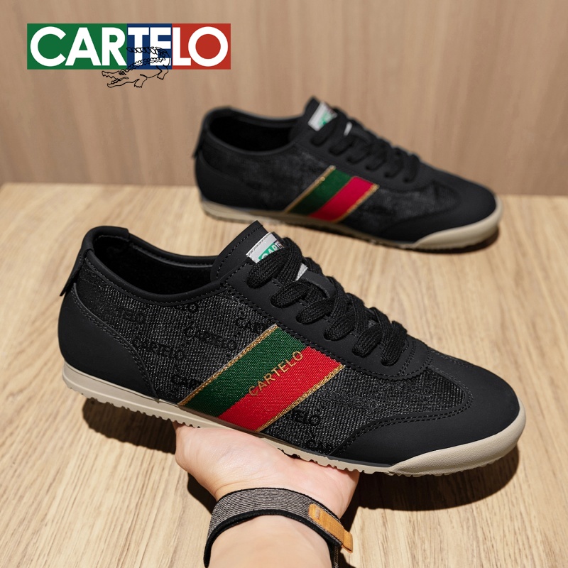 卡帝乐鳄鱼男鞋春秋款复古百搭时尚阿甘鞋轻奢欧洲站潮牌休闲板鞋