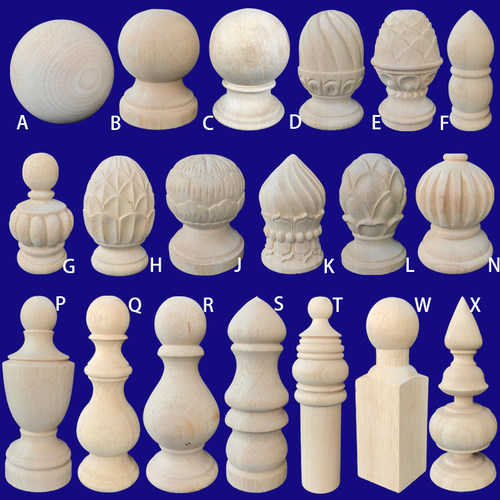 车木小件实木圆球楼梯扶手柱头