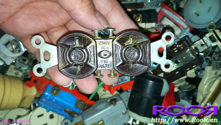 美国 USA 镁鍕 军规 通用 GE 电源插座 音响发烧 古董插座 20安