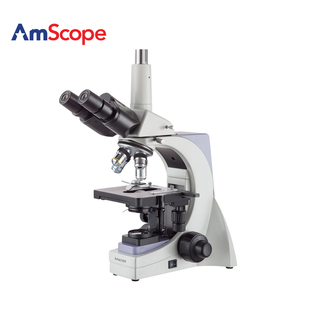 三目复合显微镜高级学生实验生物显微镜 2000X 40X AmScope