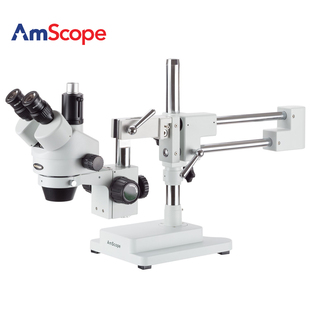 90X三目变焦体视显微镜维修检测工业显微镜 AmScope 3.5X