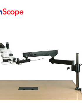 AmScope 7X-45X三目变焦体视显微镜检测维修工业显微镜