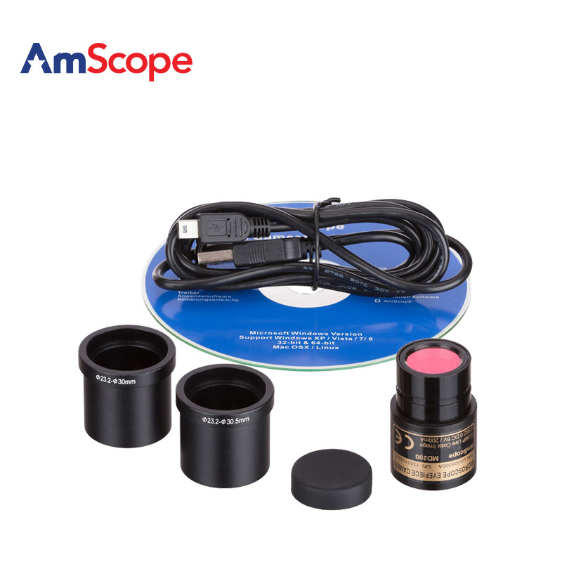 AmScope 2MP USB 2.0彩色CMOS数码目镜显微镜相机显微镜电子目镜