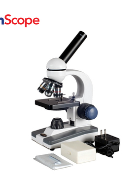 AmScope 40X-1000X家庭学校C＆F复合显微镜+25个准备的玻片
