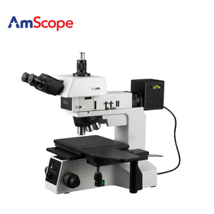 偏光 水晶 明场 暗场 1000X 金相显微镜 AmScope 冶金 50X