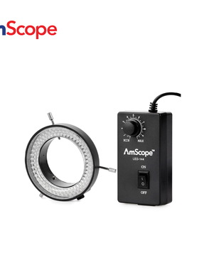 AmScope LED-144 144-LED 亮度可调显微镜环形灯带安装适配器