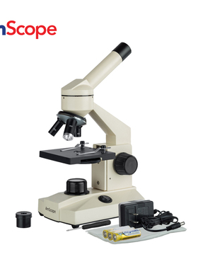 AmScope 40X-1000X 学生单目生物复合显微镜生物显微镜