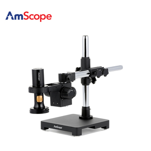 1080p AmScope 5.6X 显微镜单臂悬臂体视支架 0.7X HDMI多合一数码