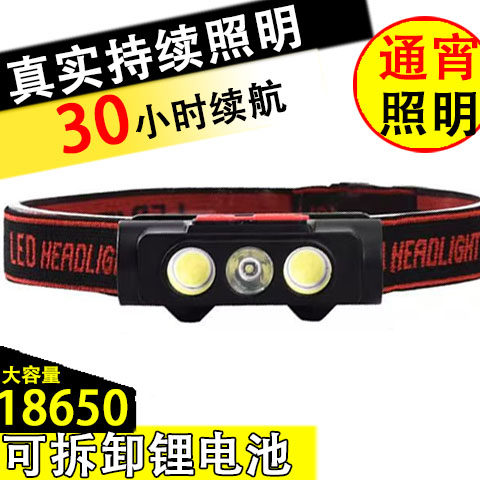 强光充电超亮头灯18650锂电池可拆卸夜钓户外头戴式钓鱼超长待机