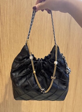 美国代购TB流浪包SOFT FLEMING新款菱格迷你垃圾袋斜挎链条包女包