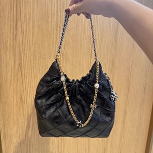 美国代购TB流浪包SOFT FLEMING新款菱格迷你垃圾袋斜挎链条包女包