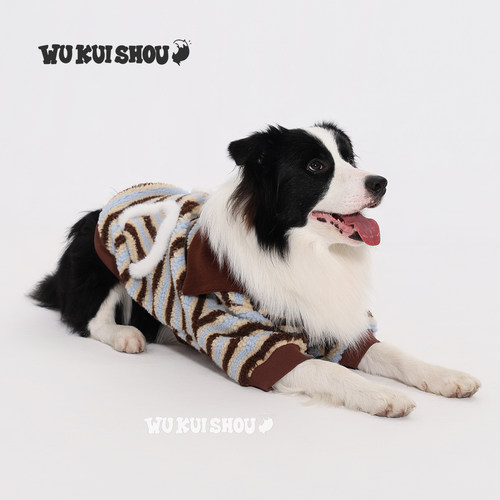 五魁首边牧衣服保暖羊羔绒四脚衣