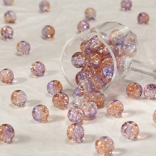 10mm碎冰珠DIY手工制作串珠项链