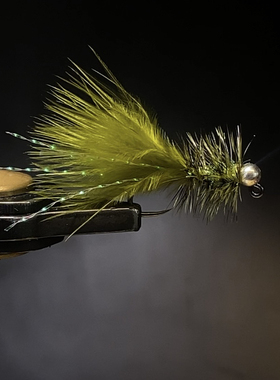 Y007钨头Jig版鹳毛Woolly武力Bugger八哥飞蝇饰带仿生鲈鱼鳟鱼