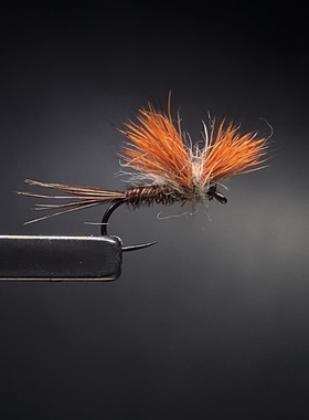 Y045北京飞蝇钩双耳鹿毛石蛾飞钓路亚飞蝇毛钩干蝇蛾白条马口溪哥