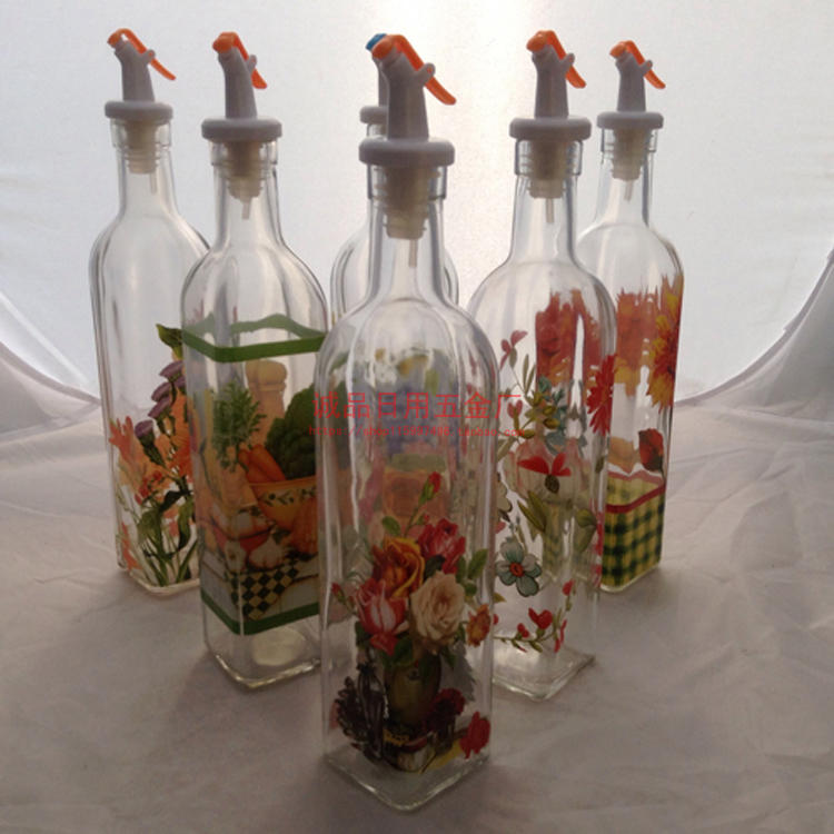 油壶玻璃液体调味瓶方形油瓶油醋瓶香油瓶橄榄油瓶酒瓶健康油壶瓶