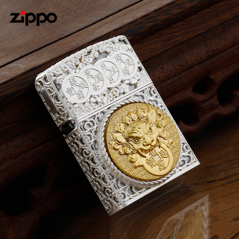 ZIPPO正品煤油打火机限量重甲花丝貔貅转盘送男朋友新年礼物收藏,ZIPPO/瑞士军刀/眼镜,ZIPPO/芝宝,淘宝优惠券,粉丝福利购,淘宝优惠卷