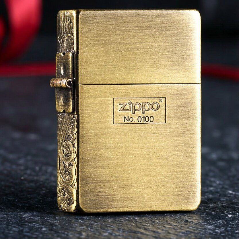 ZIPPO煤油打火机1935复刻龙凤呈祥正版防风侧雕龙凤送男朋友礼物