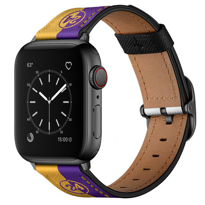 适用苹果手表iwatch手表带seies 6代applewatch男女真皮腕带SE/1/2/3/4/5/6代iwatch潮牌40/44/38/42mm kbl