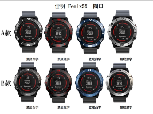 fenix3/5/5X金属替换表圈