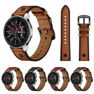 华为watch GT/2/2E真皮手表带荣耀MagicWatch2华米1/2代 ticwatch/三星小米手表color/Haylou Solar表带