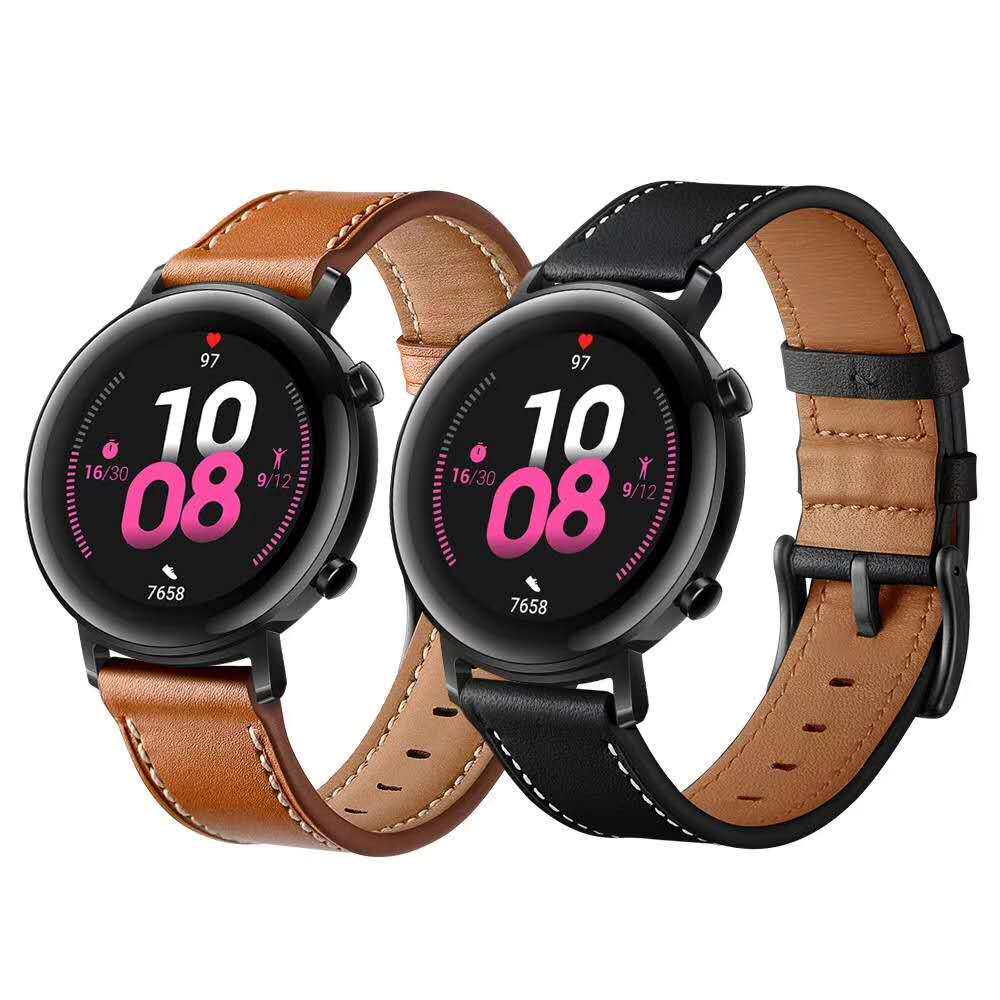 佳明forerunner 245 645/245m真皮手表带garmin vivoactive3/venu s40