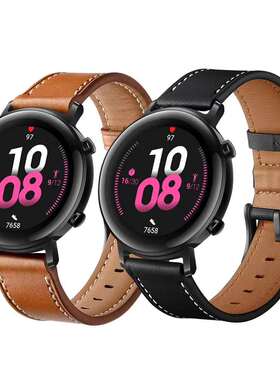 佳明Forerunner 245 645/245m真皮手表带Garmin vivoactive3/Venu S40 vivoactive3t music商务表带20mm牛皮
