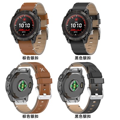 适用 Garmin佳明fenix8/7X6Xpro真皮表带 Fenix8/5/7小牛皮飞耐时3Forerunner965/945/955快拆手表带本能安夺