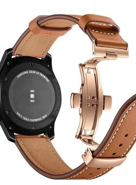 适用Garmin佳明fenix7/7x/6/6x/6 pro/5/5X plus飞耐时3HR真皮手表带935945955商务蝴蝶扣快拆版表带替换本能